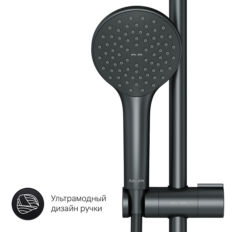 F42885A14 набор 2в1: см-ль д/ванны/душа верхний душ d 220 мм ручн.душ 110 мм 1 ф-ция душев AM.PM X-Joy  - Вид №9