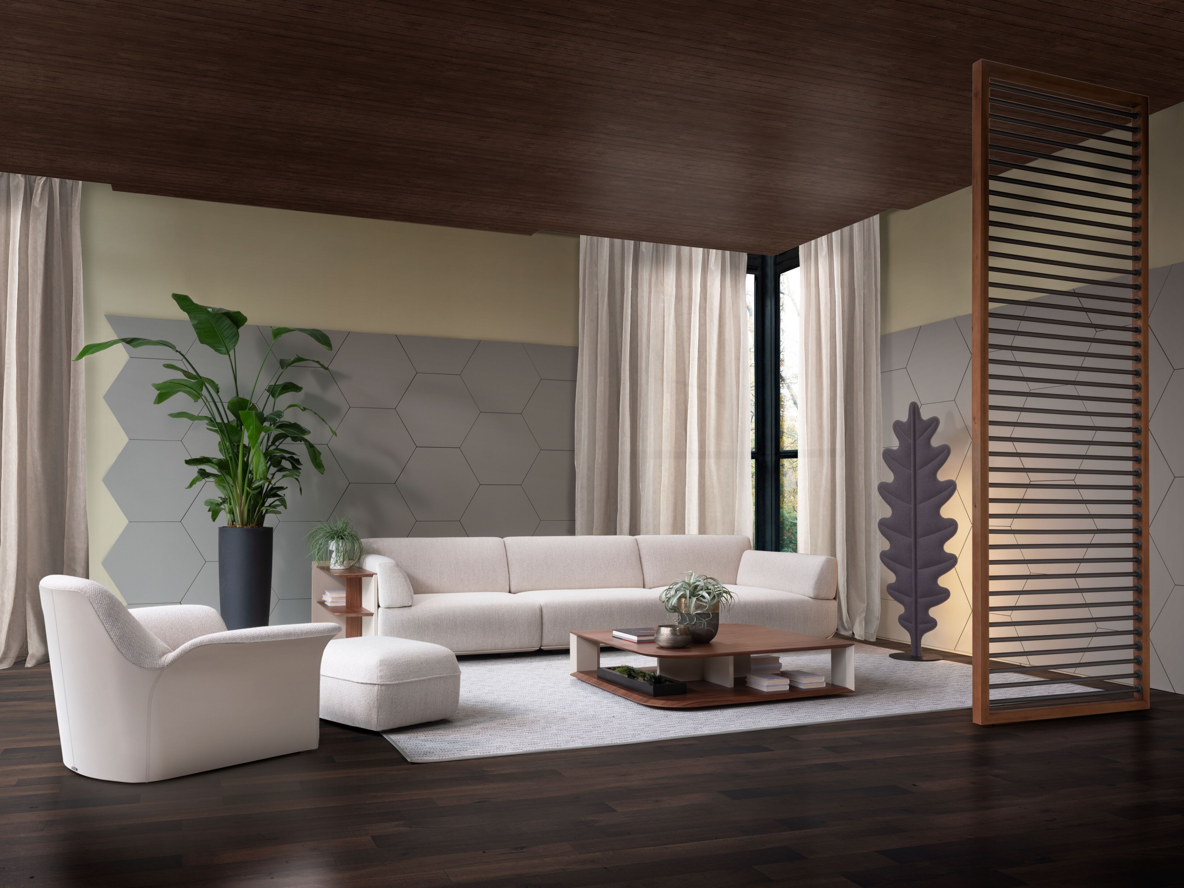 Низкий квадратный журнальный столик в фанере Casa Covre TORTUGA ARCH-00089678 - Вид №3