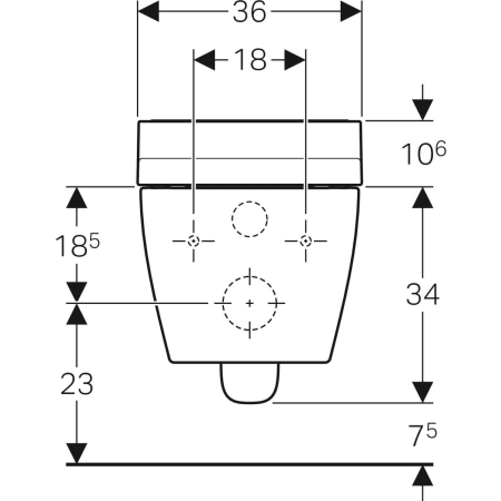 146.094.11.1 Подвесной унитаз настенный Белый Geberit  Германия  - Вид №3
