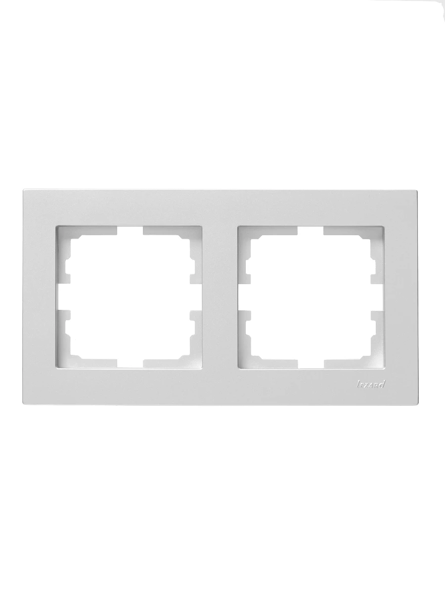 VESNA Рамка 2-ая горизонтальная без вст серебро LEZARD 742-4300-147