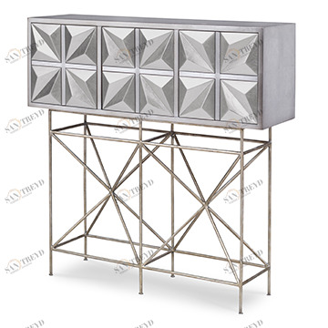 Консольные столы 07207-850-017 Snowflake Console Table - Silver Leaf Ambella 