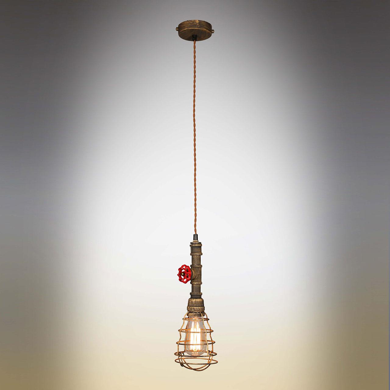 Подвесной светильник Omnilux OML-90516-01 OMNILUX 9051 196361 Коричневый  - Вид №1