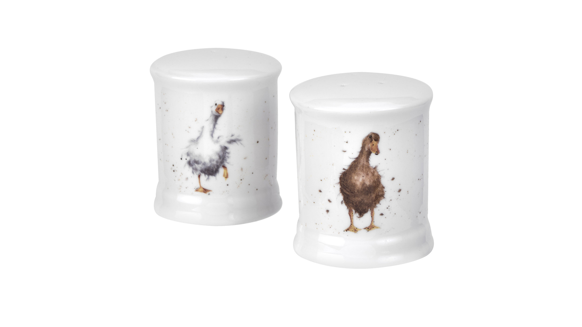 10637589 Royal Worcester Набор соль и перец Royal Worcester "Забавная фауна","Утки" 7см Фарфор костяной  - Вид №1