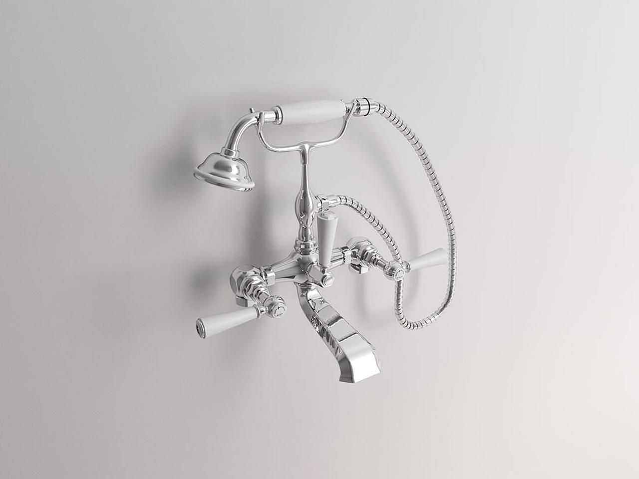 Смеситель для ванны с 2 отверстиями от пола с отдельными розетками Park Avenue Astaire ARCH-00136964 - Вид №1