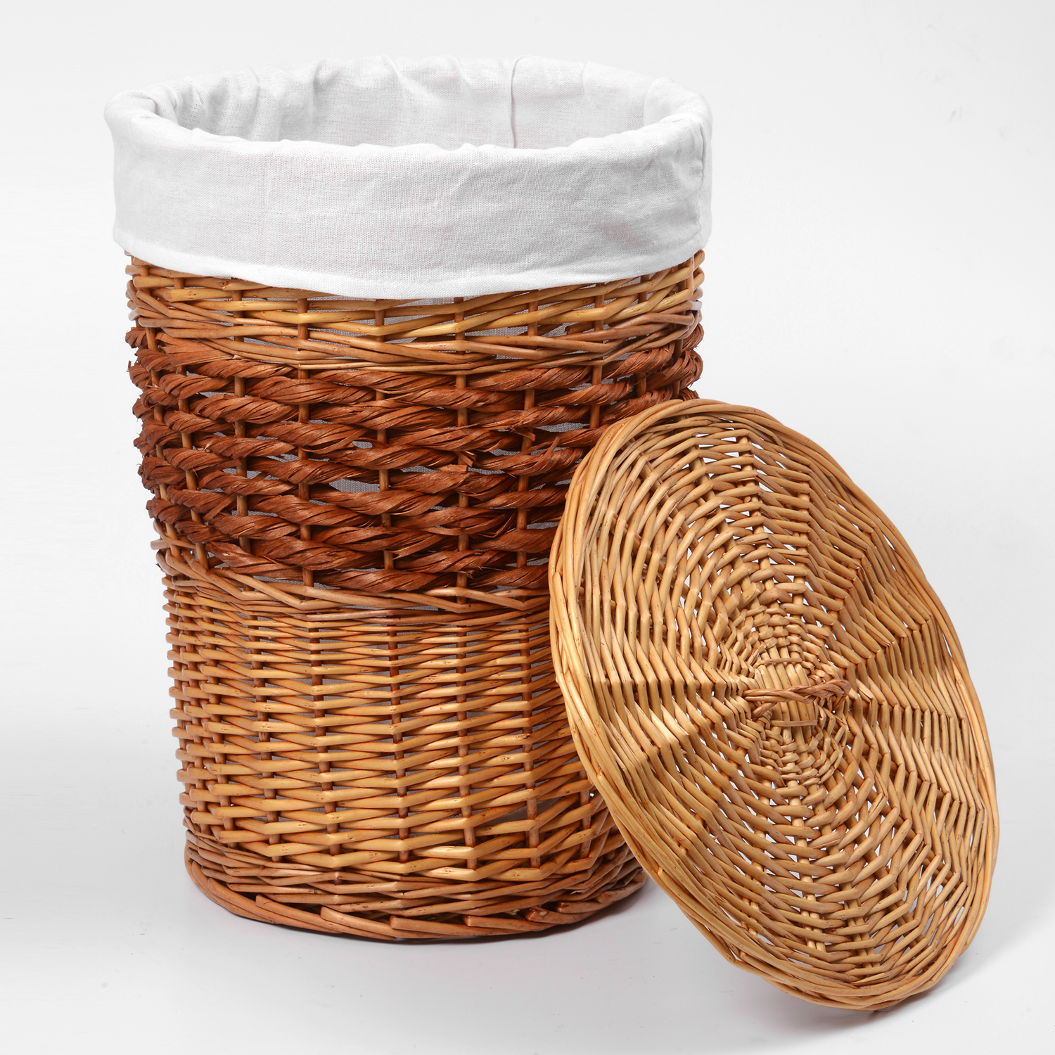 WB-410-M Main Плетеная корзина для белья с крышкой WasserKRAFT  - Вид №1