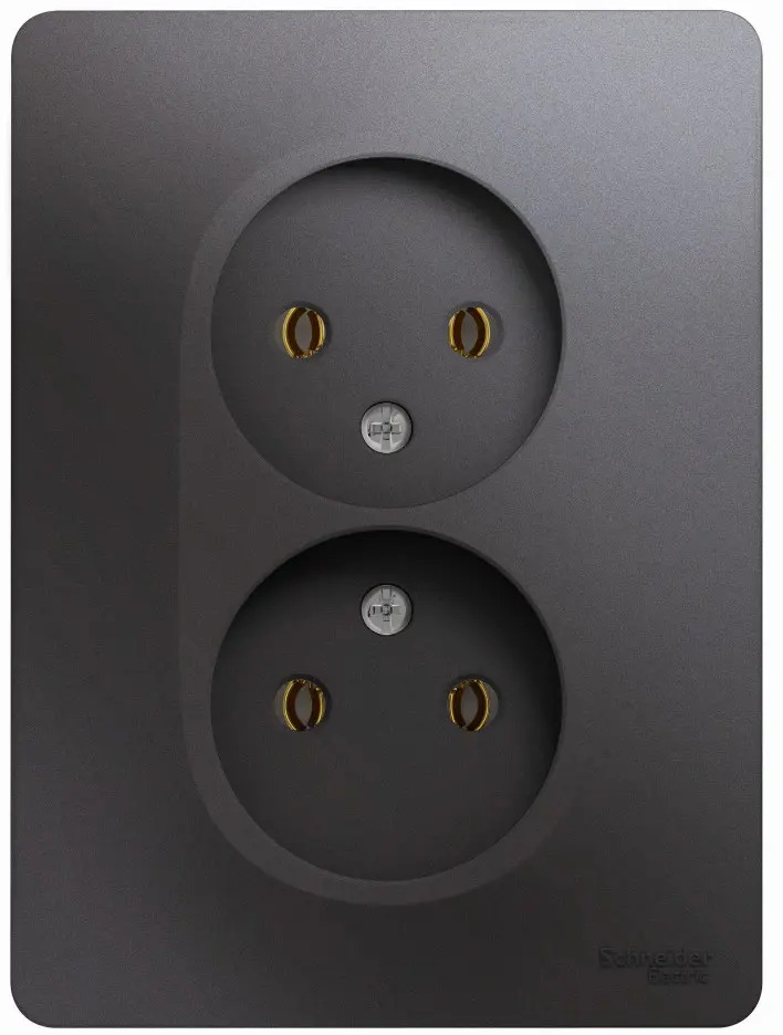 Systeme Electric Glossa - двойная розетка в графитовом исполнении 89365960