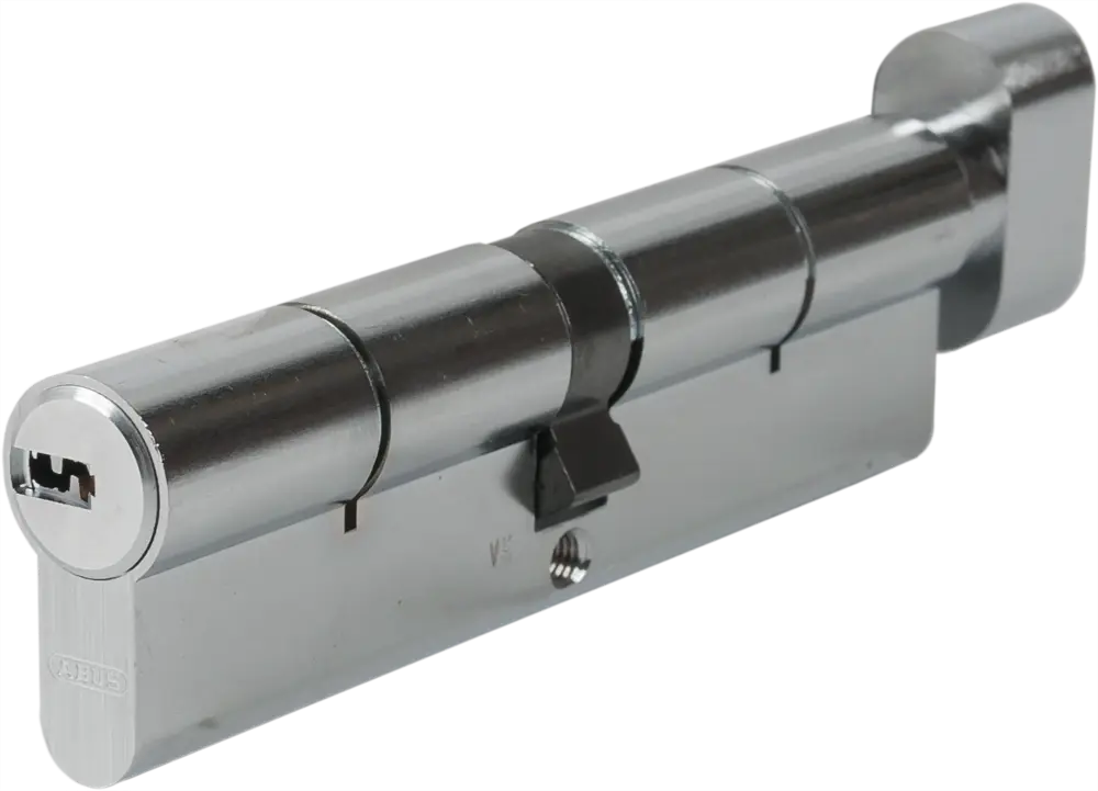 82441721 Цилиндр Abus KD6N Z55/K55, 55x55 мм, ключ/вертушка, цвет никель STLM-0027389