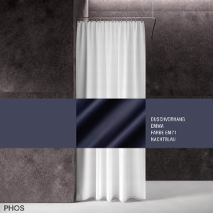 DV-EMMA200-200-EM71 Занавеска для душа emma night blue, длина 200 см, ширина 200 см. PHOS