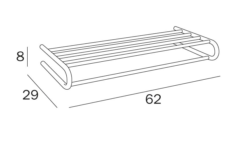 Металлическая полка для ванной комнаты INDA® HOTELLERIE ARCH-00094902 - Вид №3