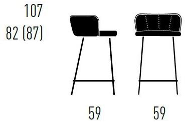 KFF Барный стул с подставкой для ног Gaia line sun-id-1485109 - Вид №2