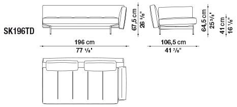 B&B Italia 4-х местный кожаный диван Saké sun-id-1457556 - Вид №13