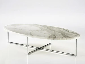 Former In Italia Овальный журнальный столик из мрамора калакатта Dcv