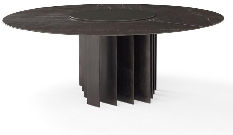 AMURA Круглый мраморный стол с основанием из листового металла Exilis Am092.t540 - Вид №2