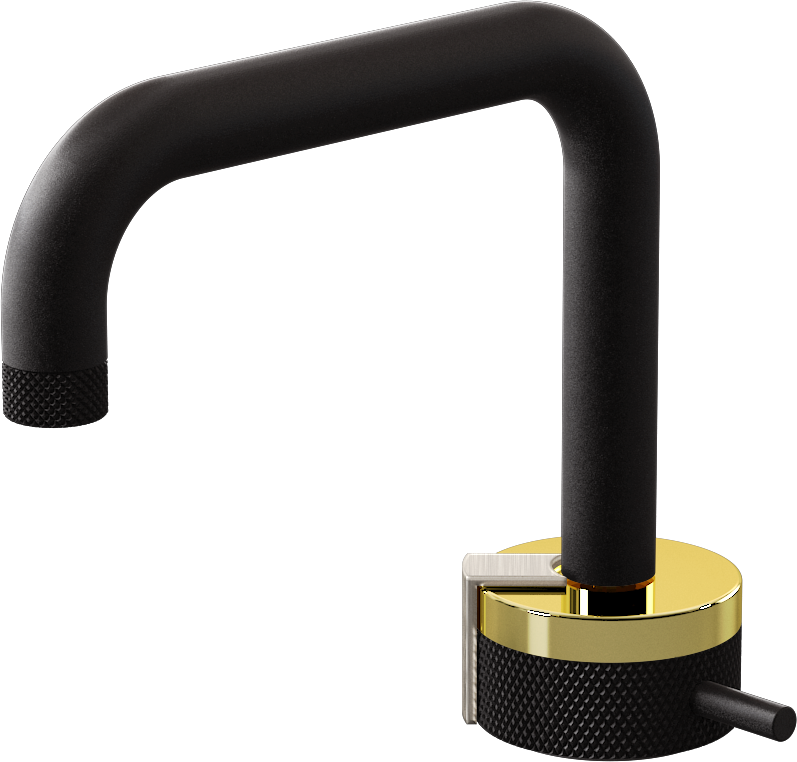 E-11500-R1PB-L2BNi-BK Однорычажный прогрессивный смеситель для раковины - излив 15,3см GRAFF MOD+