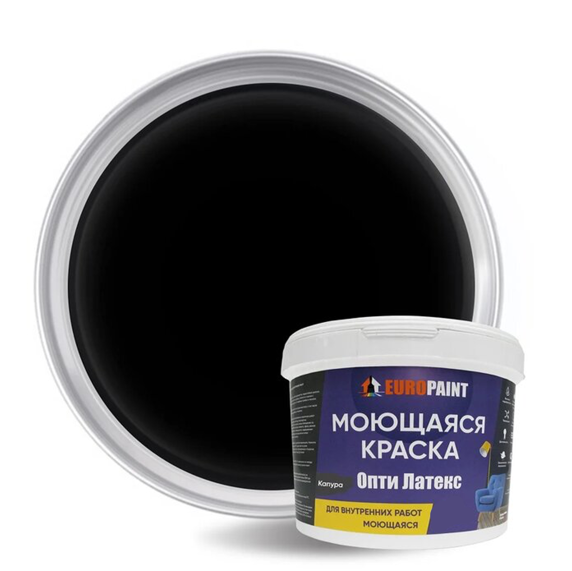 90295531 Краска Опти Латекс цвет капура 1 л STLM-0172806 EUROPAINT