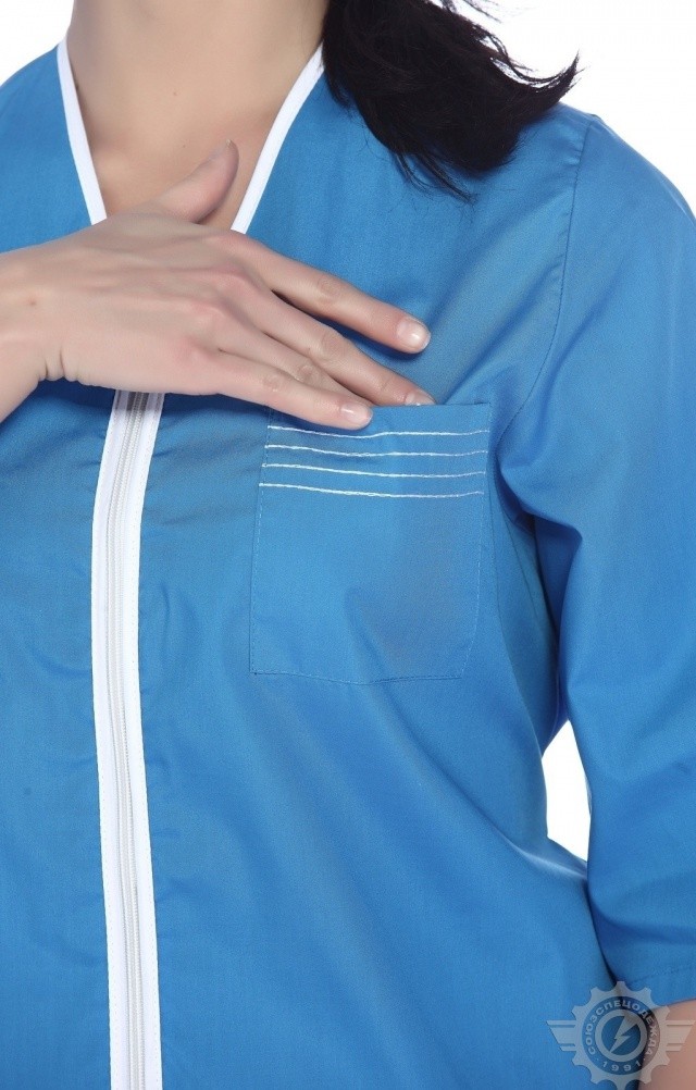 66179 Куртка "Сервис" темно-голубая  Медицинская одежда  размер 46/158-164 Спецодежда  - Вид №3