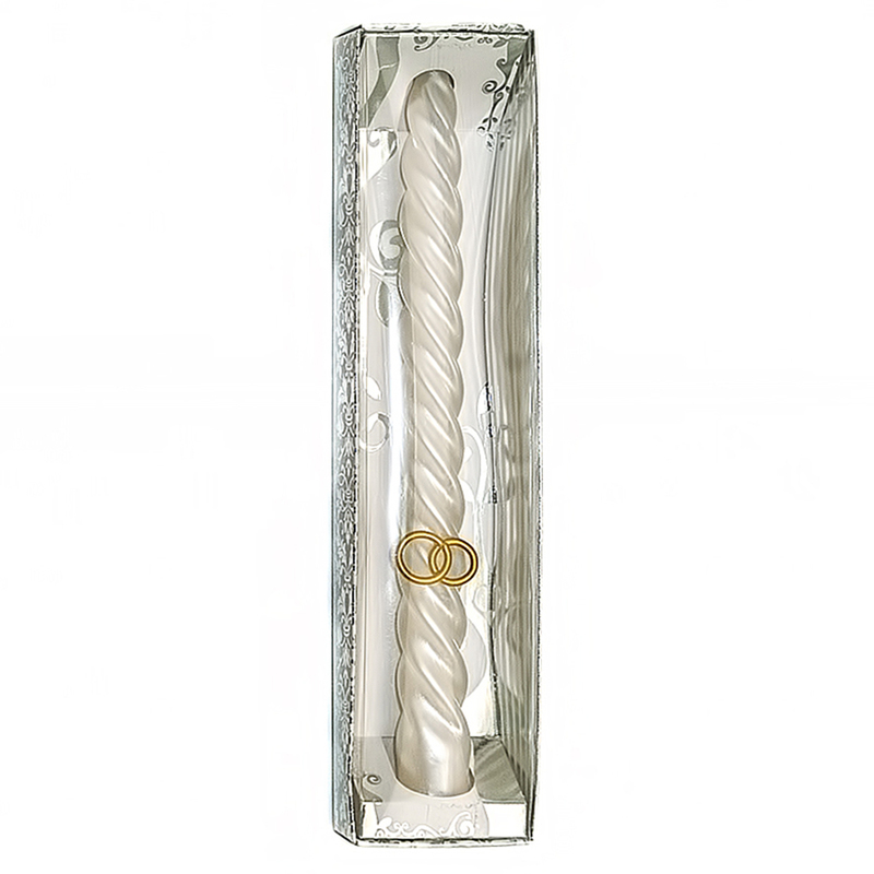 2187 Свеча витая с кольцами 2.3 х 24.5 см 56 г 2.3 см Омский Свечной 