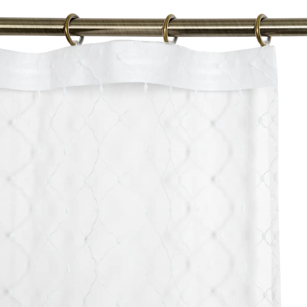 Тюль на ленте «Геометрия», 250x260 см, геометрия, цвет белый AMORE MIO STLM-2209393 - Вид №4