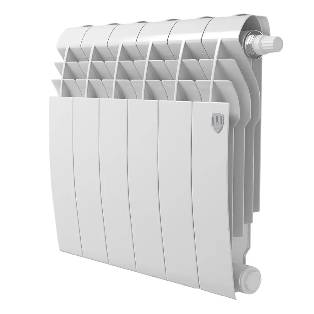 Радиатор секционный Royal Thermo Biliner 350/87 6 секций нижнее подключение биметалл белый Отсутствует STLM-2083121