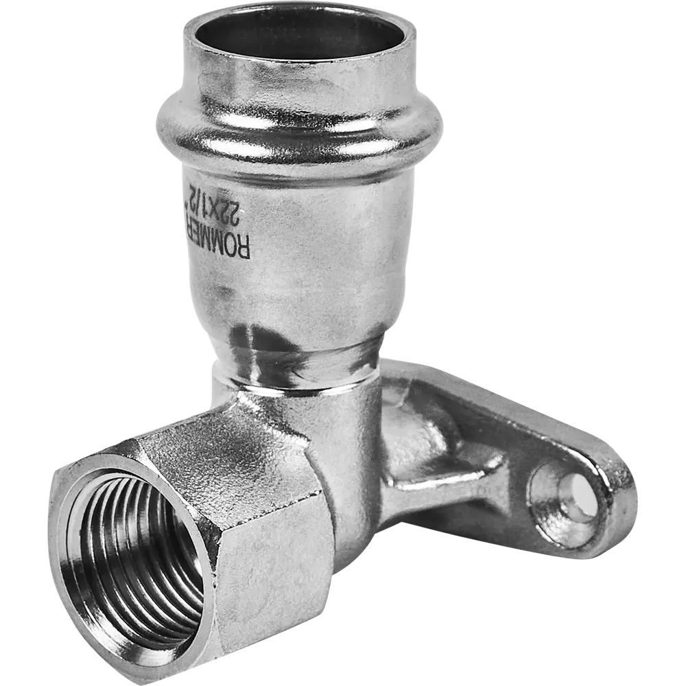 Водорозетка Rommer 1/2"x22 мм ВПр-ВР нержавеющая сталь 88011371 STLM-2090689  - Вид №2