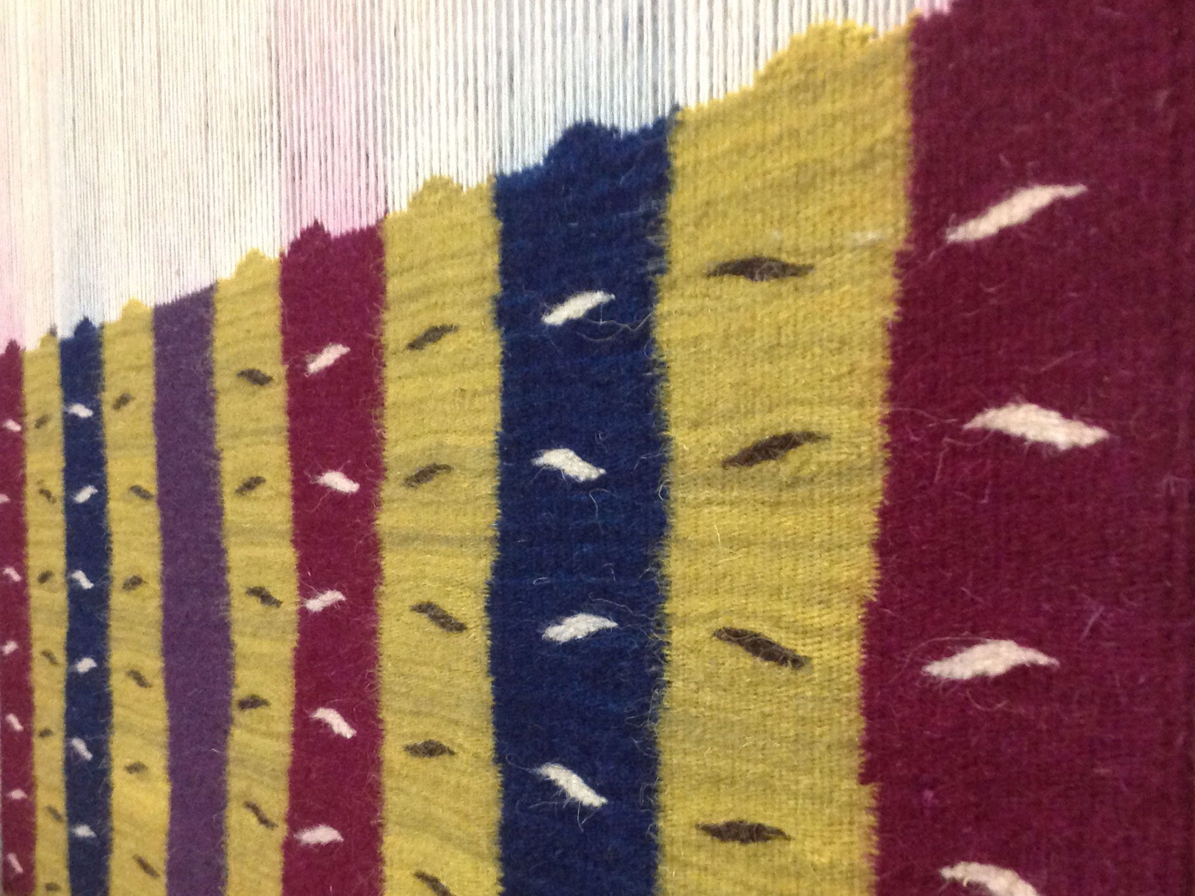 Полосатый шерстяной ковер ручной работы Eugenia Pinna Ambisues ARCH-00140070 - Вид №1