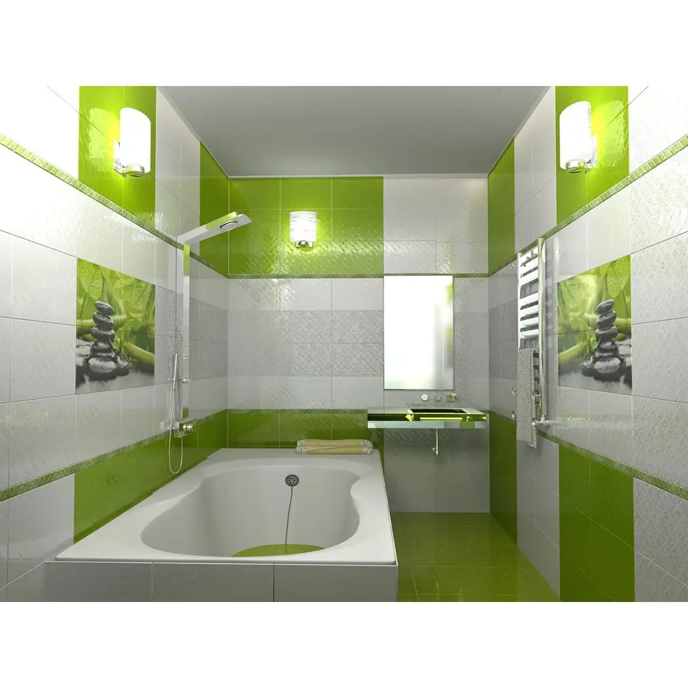 Бордюр Golden Tile «Relax HD» 40х3 см цвет зелёный 16268642 STLM-2088779 