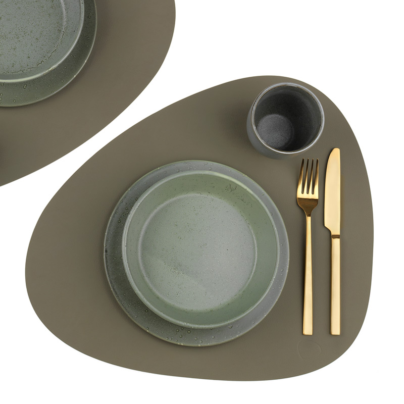 982472 NUPO army green подстановочная салфетка фигурная 37x44 см, толщина 1,6 мм;LIND DNA  - Вид №2