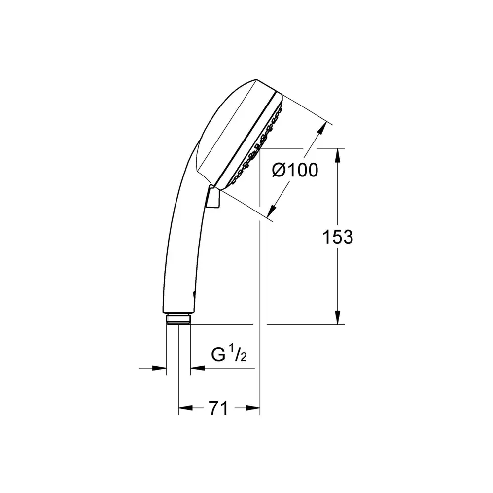 Лейка для душа Grohe Vitalio Comfort 4 режима цвет хром 81971373 STLM-2175973 - Вид №5