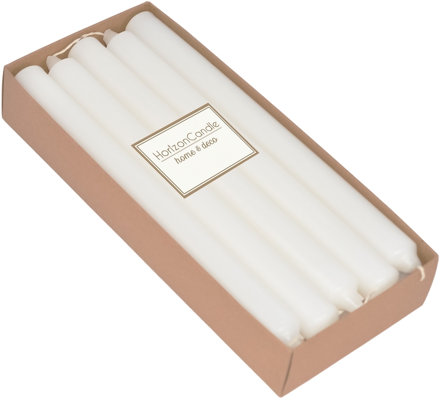 91017943 Свеча Horizon Candles цилиндрическая высота 230 мм d 20 мм 10 шт/уп бежевая STLM-0443340 MIR LIGHT