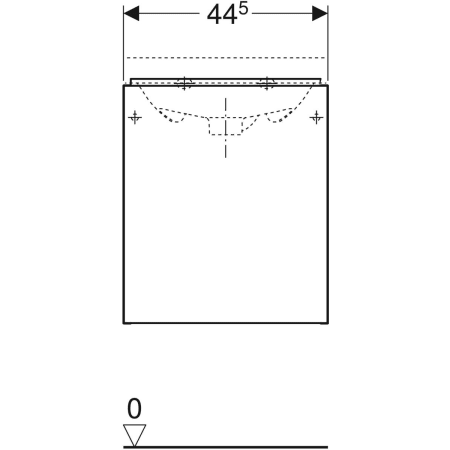 500.608.JK.2 Шкафчик для раковины Geberit Acanto, с одной дверью и сифоном Geberit  - Вид №16