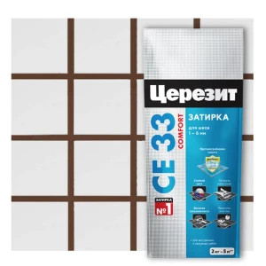 Церезит CE 33 Comfort: затирка для швов темно-коричневая 82040429