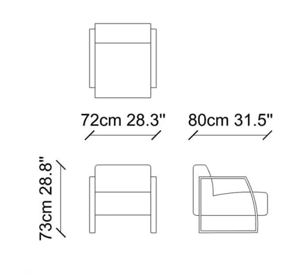 Тканевое кресло с подлокотниками NDESIGN Chocolate ARCH-00118155 - Вид №3