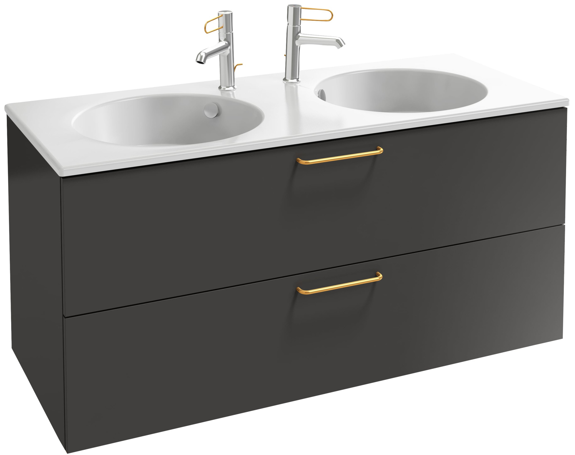 EB2525-R8-E10 Тумба под столешницу 120 см, 2 ящика, золотая ручка JACOB DELAFON ODÉON RIVE GAUCHE ODEON RIVE GAUCHE