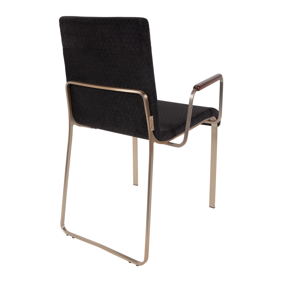 Кресло Flor черное Dutchbone 1200129 - Вид №6