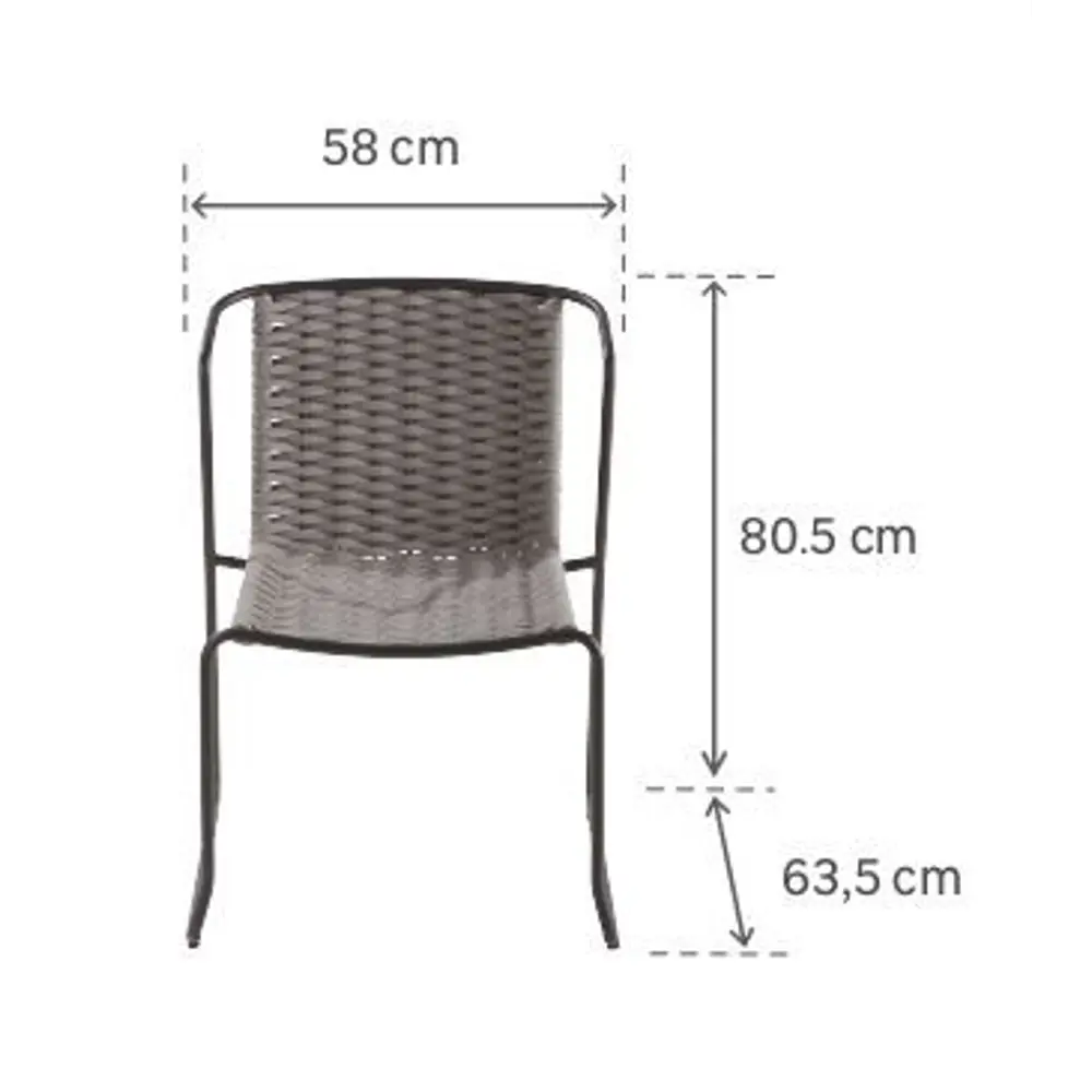 Стул Naterial Livia 63.5x80.5x58 см алюминий/текстиль цвет темно-серый 83984530 STLM-2009281  - Вид №14