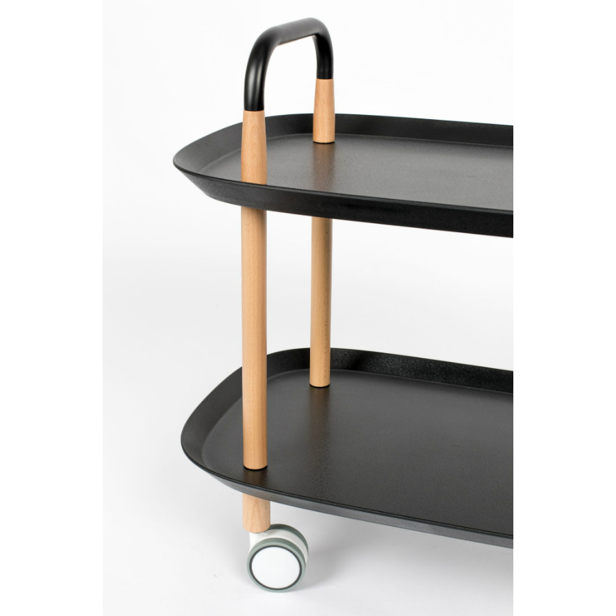 Стол сервировочный на колесиках Cruiser, черный White Label Living 7900017 - Вид №4