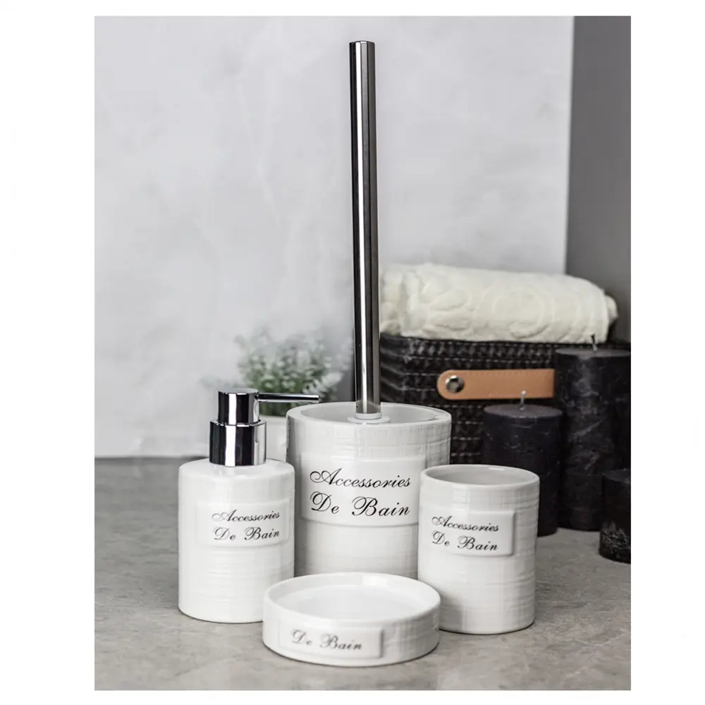 BATH PLUS Керамический стакан для ванной Bain Blanc - элегантный органайзер 89380473 STLM-1577125 - Вид №4