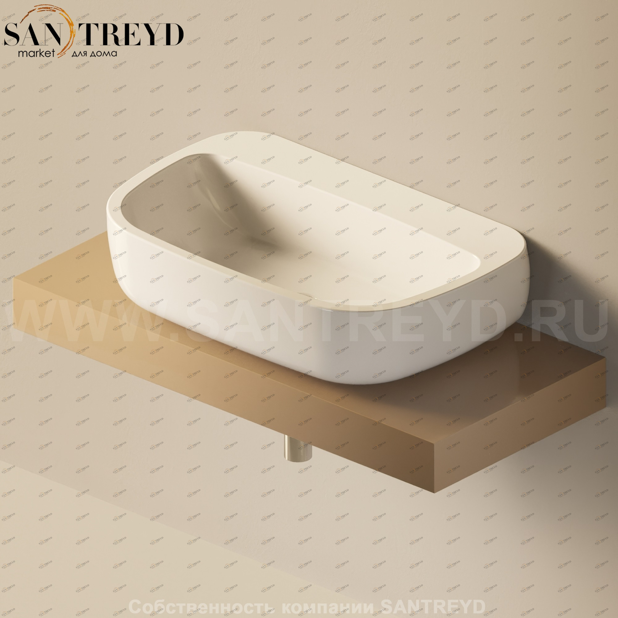 Flaminia FORTY6 Столешница от 100 до 250 см коричневая F6MN74.7503 Ceramica Flaminia F6MN747503