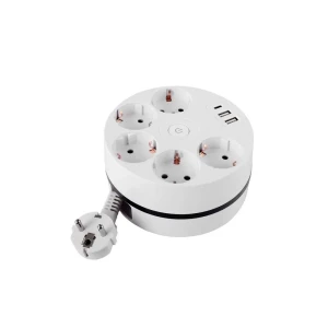 91677242 Удлинитель бытовой Rocketsocket GNS5006 2x1 3 м 5 розеток с заземлением 3680 Вт с выключателем цвет белый STLM-1433901