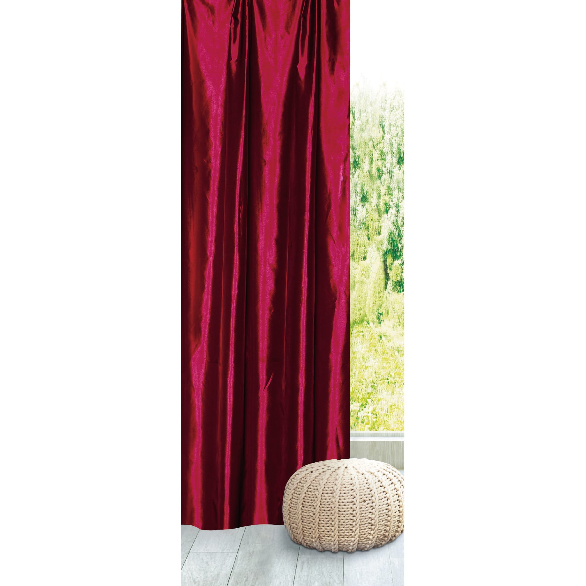 82111944 Штора на ленте «Taffy Cabaret 2», 140х260 см, однотон, цвет красный Santreyd  - Вид №6