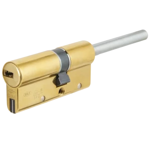 Цилиндр Cisa AP4S 0P3S7-12.66, 35x10x25 мм, ключ/шток, цвет латунь, без вертушки