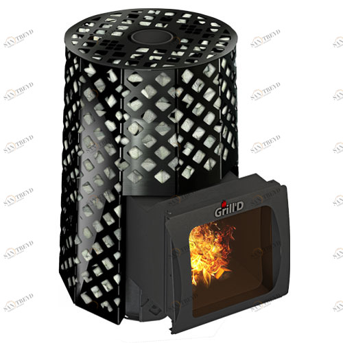 Печь для бани GRILL'D Violet Romb Short Window Max PRO с закрытой каменкой 6666