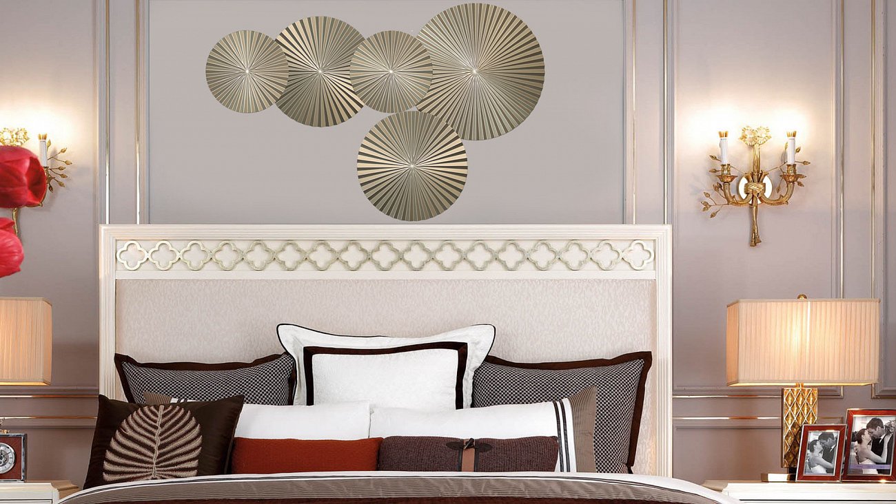 Настенное панно из дерева inflow gold 130см.*85см. EVENHOME ДИЗАЙНЕРСКИЕ 129708 Шампань  - Вид №1