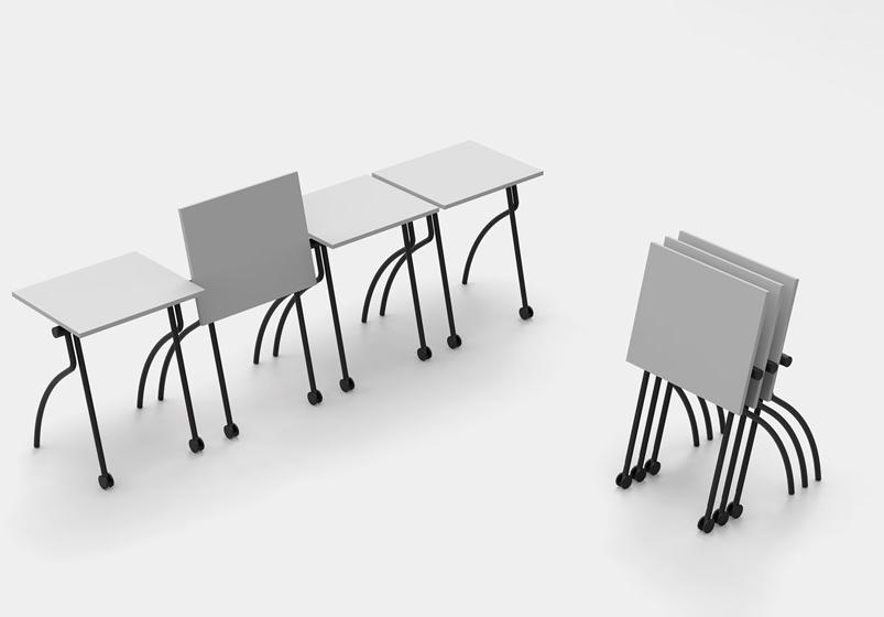 Mara Одноместный журнальный столик со складывающейся и штабелируемой столешницей sun-id-1500089 - Вид №9