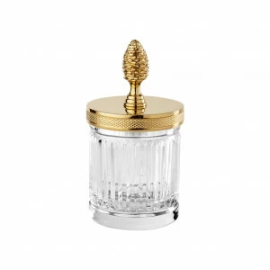 FS10C-622 FS10C-622 Маленькая баночка с Q-наконечником, ручка из сосны РАЗМЕР КРИСТАЛЛА «ТРОСТЬ Cristal & Bronze CRISTAL TAILLE “CANNELÉ” CISELÉ