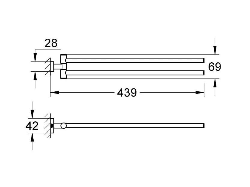 Металлический держатель для полотенец Grohe Essentials Cube ARCH-00109120 - Вид №3