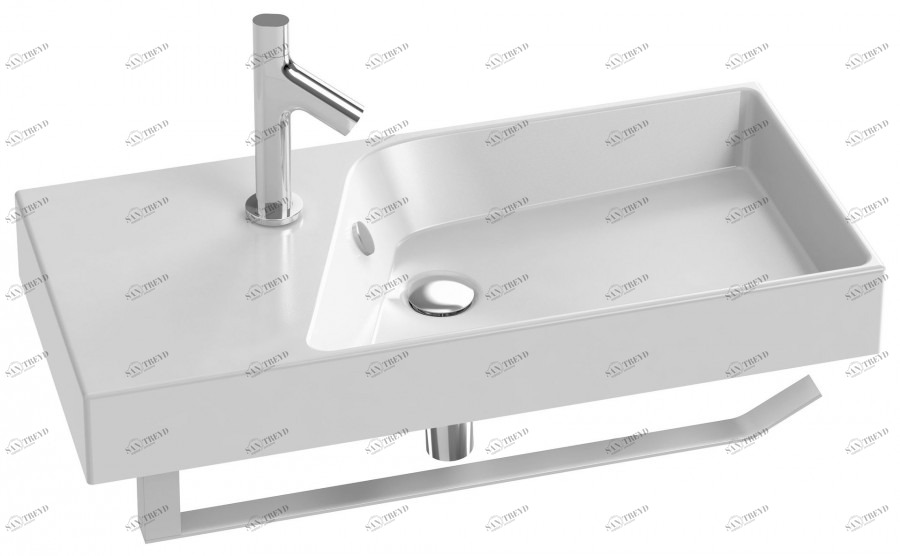 EXP112-00 Подвесная раковина настенная прямоугольная JACOB DELAFON RYTHMIK белая