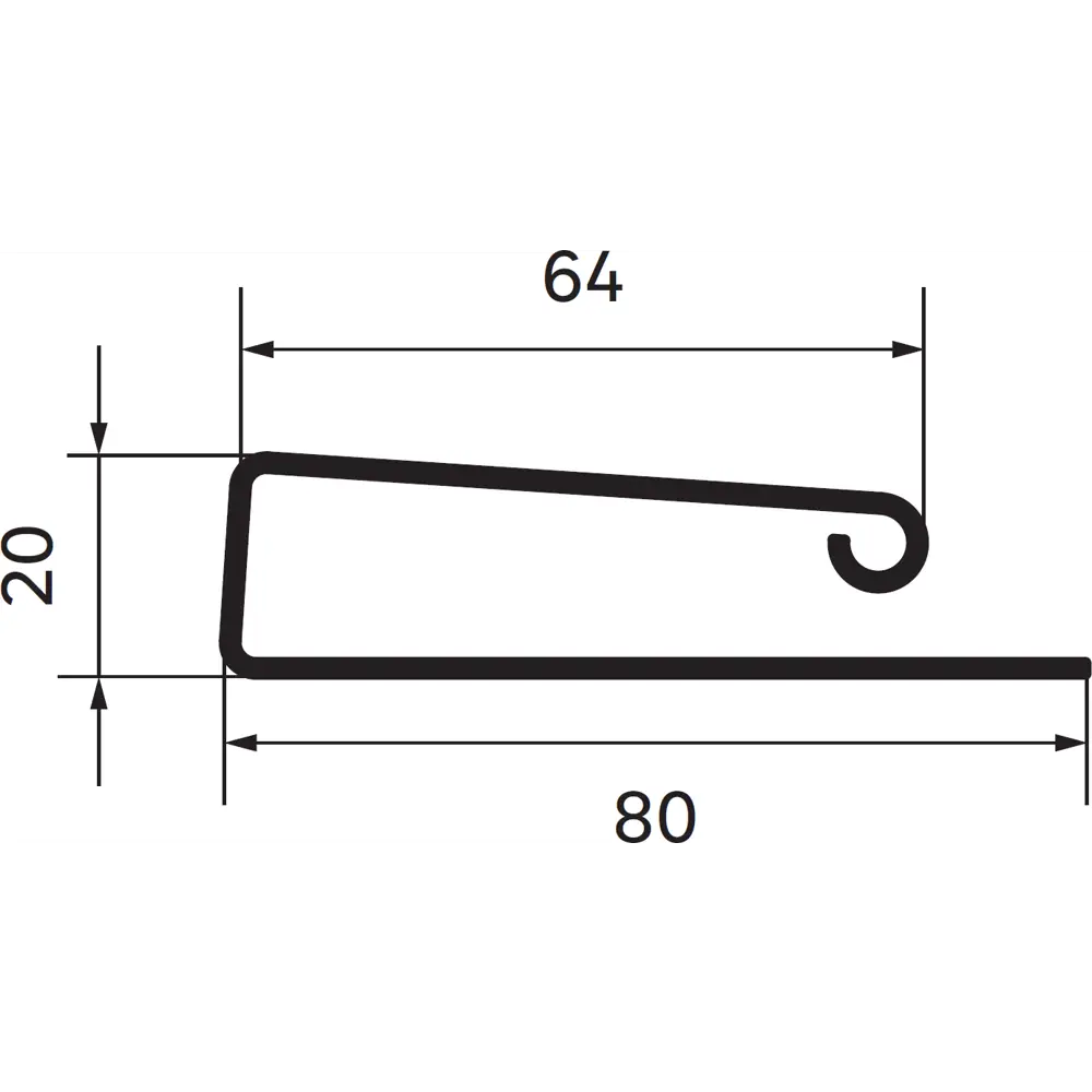 83577616 J-профиль широкий Artens 3000 мм цвет коричневый STLM-0041984  - Вид №1