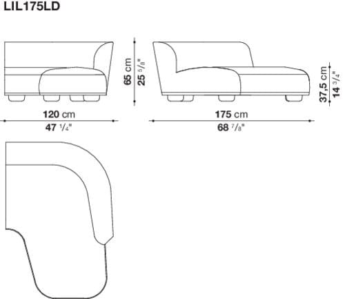 Тканевый диван с полуостровом Maxalto LILUM ARCH-00027859 - Вид №6