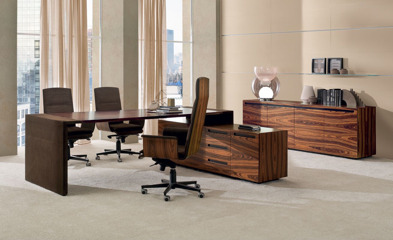 Деревянный низкий офисный шкаф с ящиками i 4 Mariani ARCH-00100867 - Вид №1